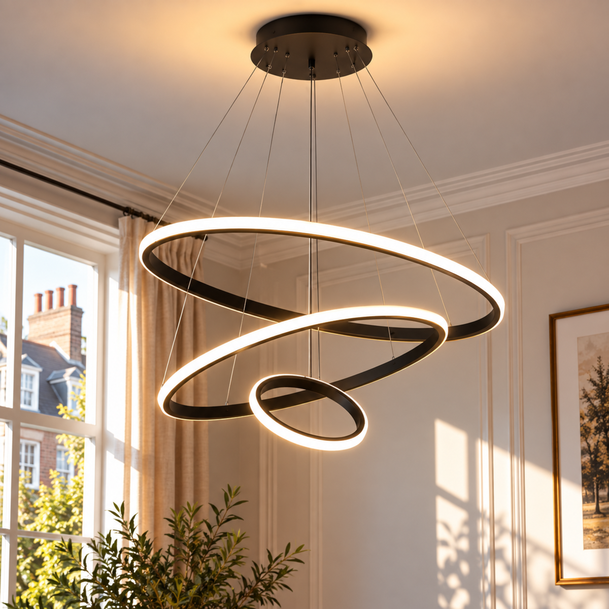 Modern LED Ring Chandelier