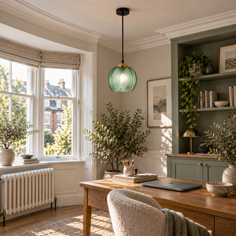 Modern Striped Glass Pendant Light