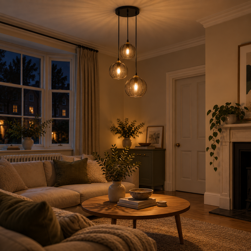 Modern Striped Glass Pendant Light