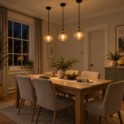 Modern Striped Glass Pendant Light