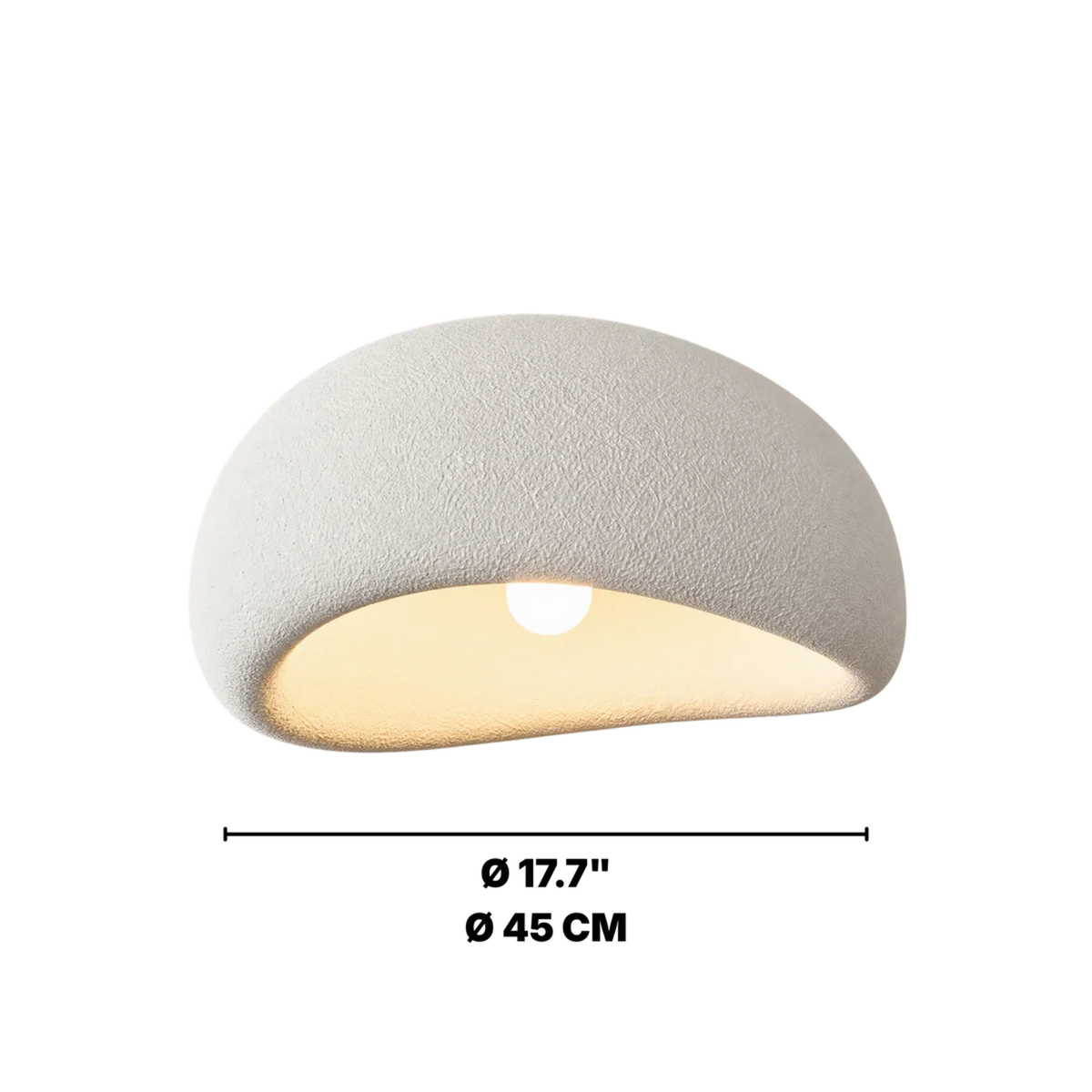 Minimalist Stone Look Ceiling Light