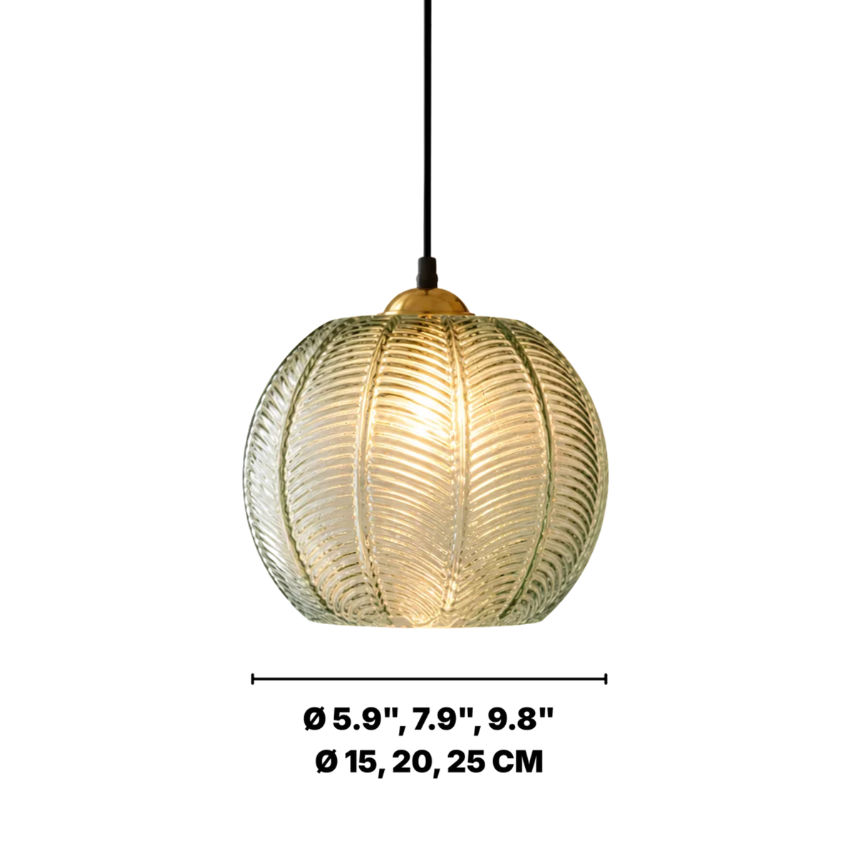 Glass Leaf Pattern Pendant Light