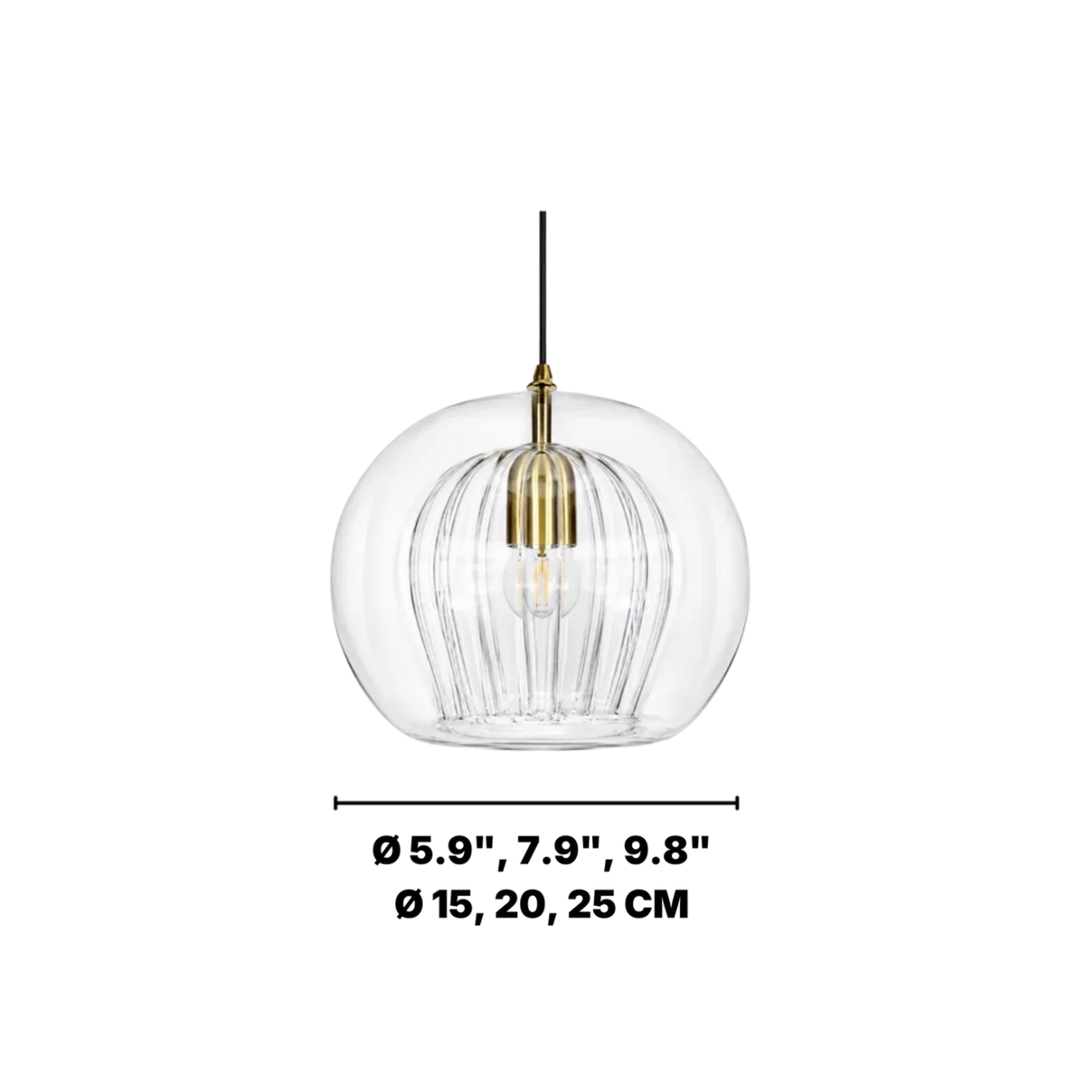 June Glass Globe Pendant Light