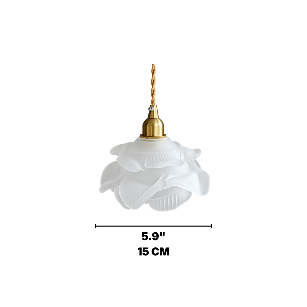 French Copper Glass Pendant Light