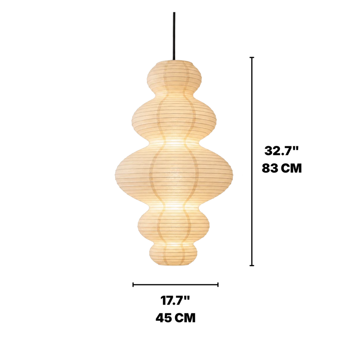 Layered Rice Paper Pendant Light