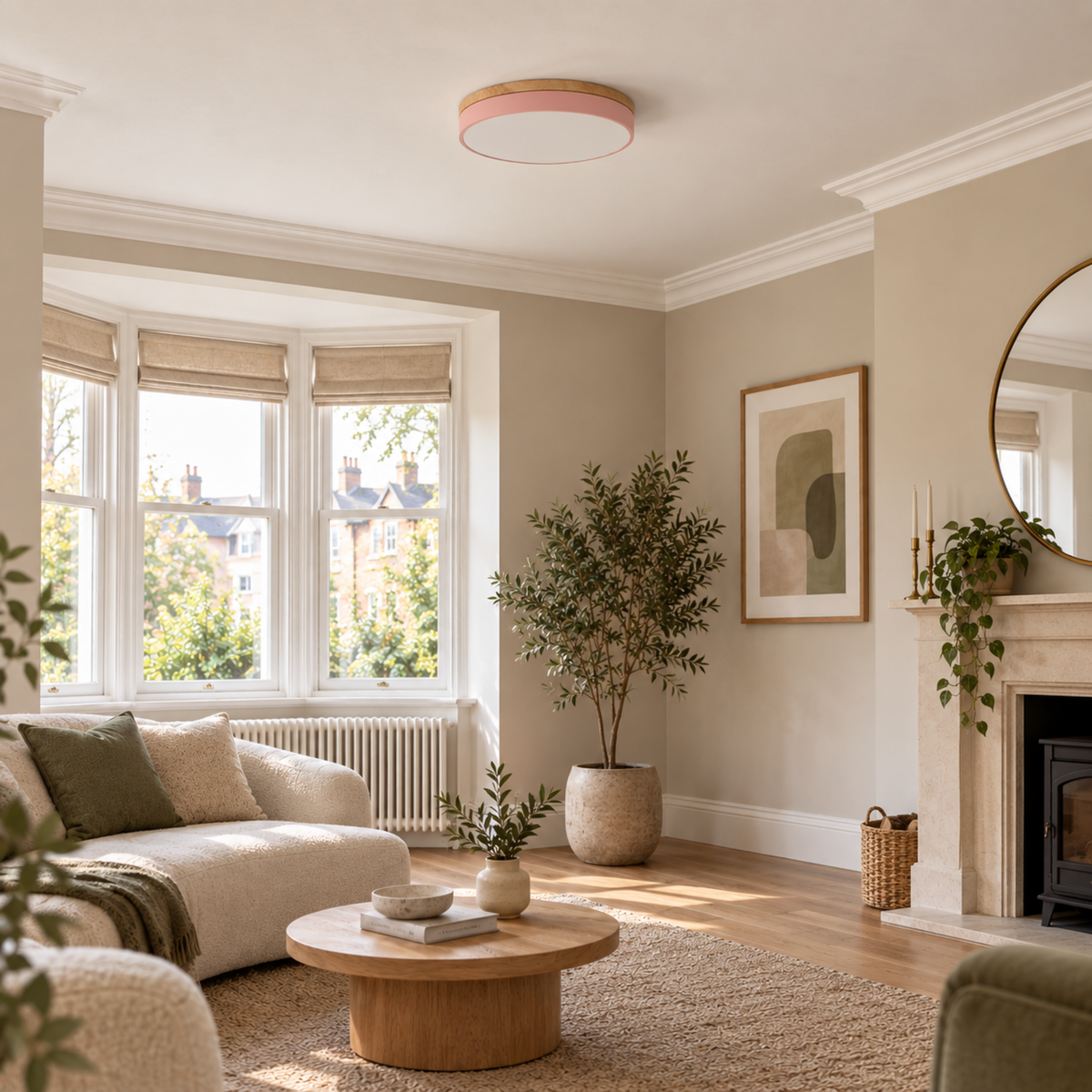 Round Disc Flush Mount Ceiling Light