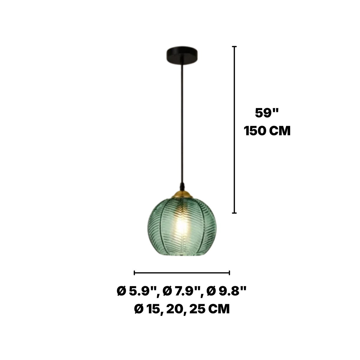 Modern Striped Glass Pendant Light