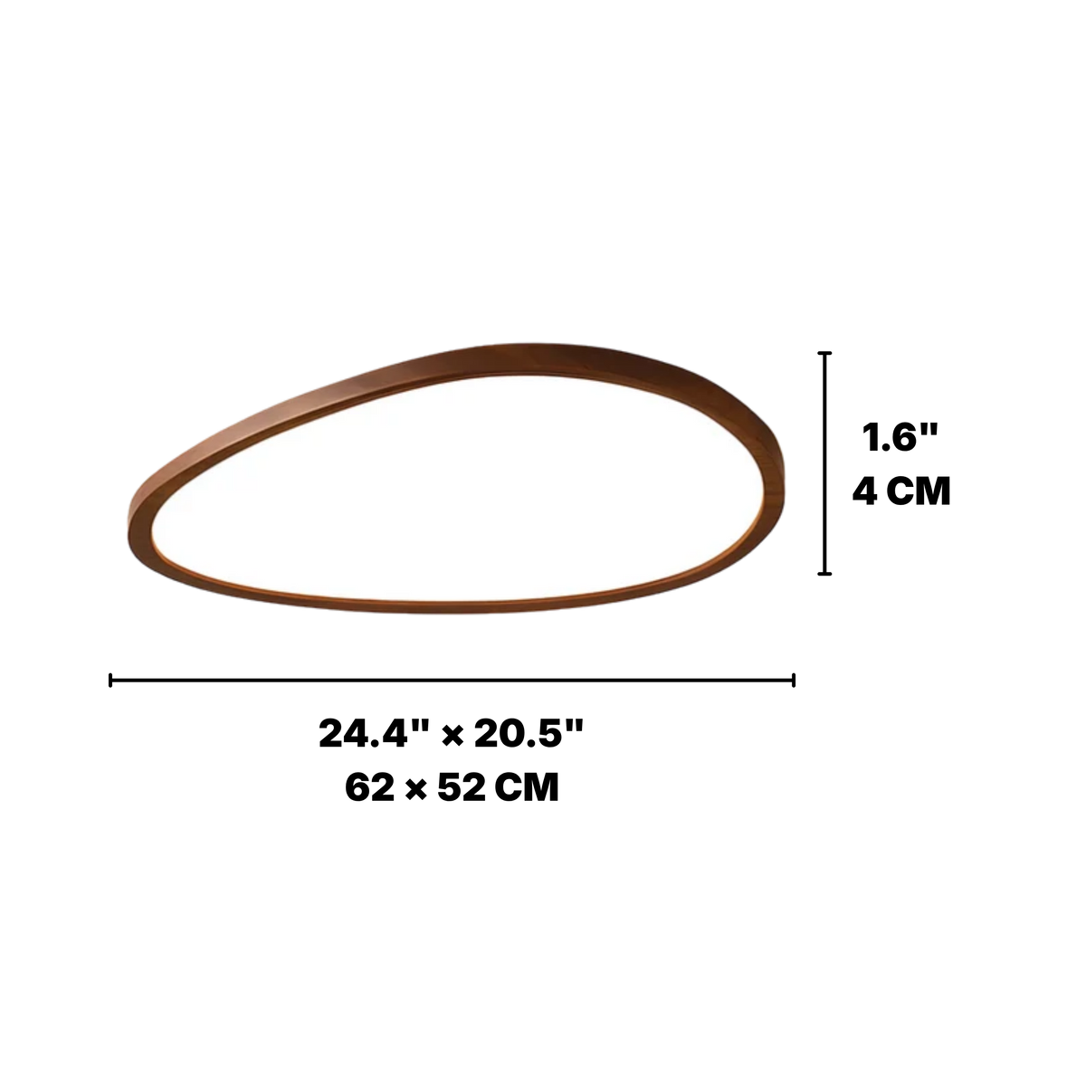 Ultra Thin Wood Look LED Ceiling Light