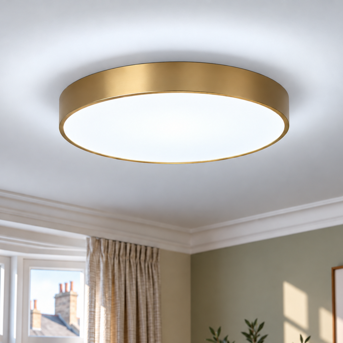 Golden Ring LED Ceiling Light