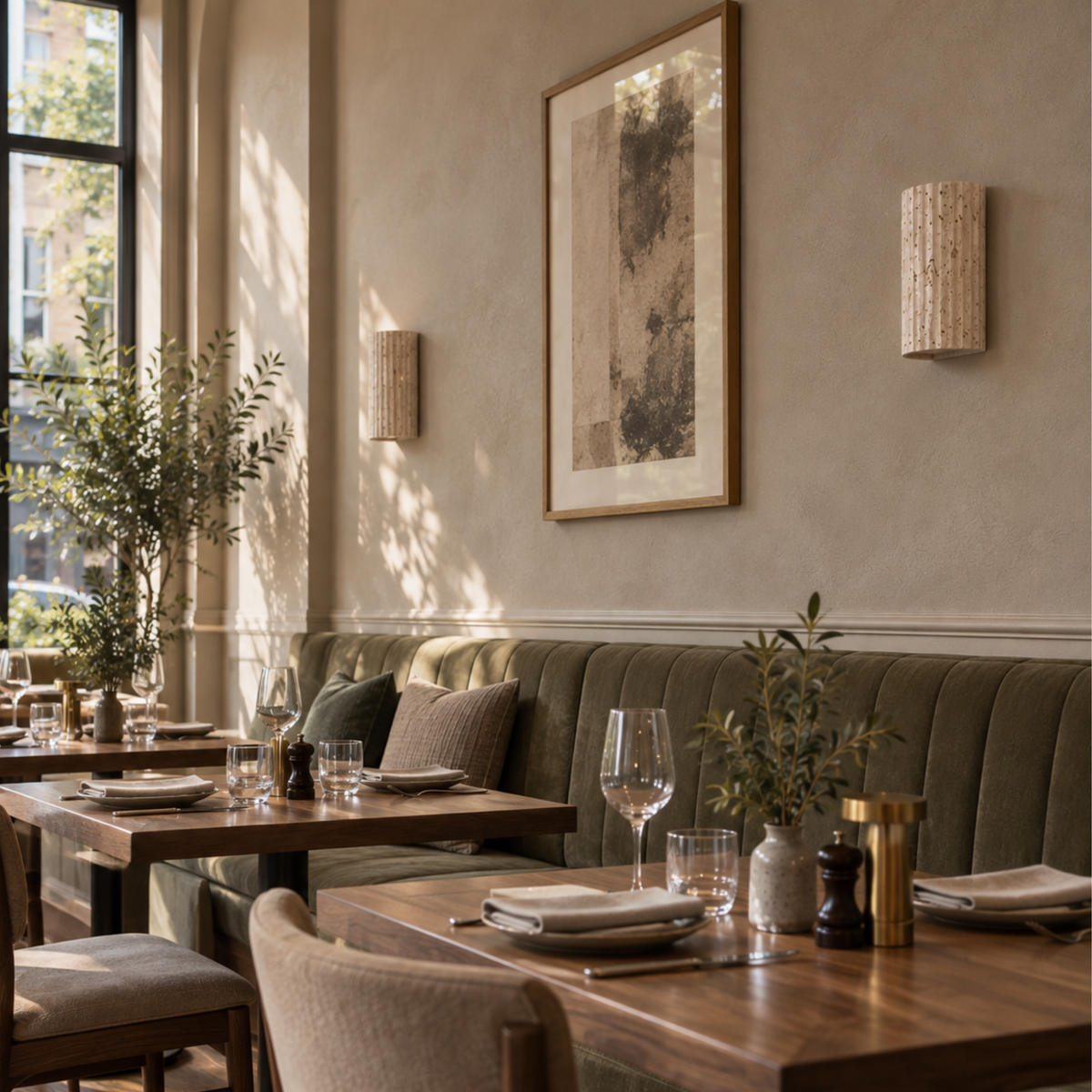 Natural Travertine Stone Wall Light