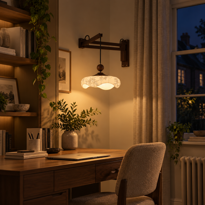 Retro LED Wall Light with Fabric Shade