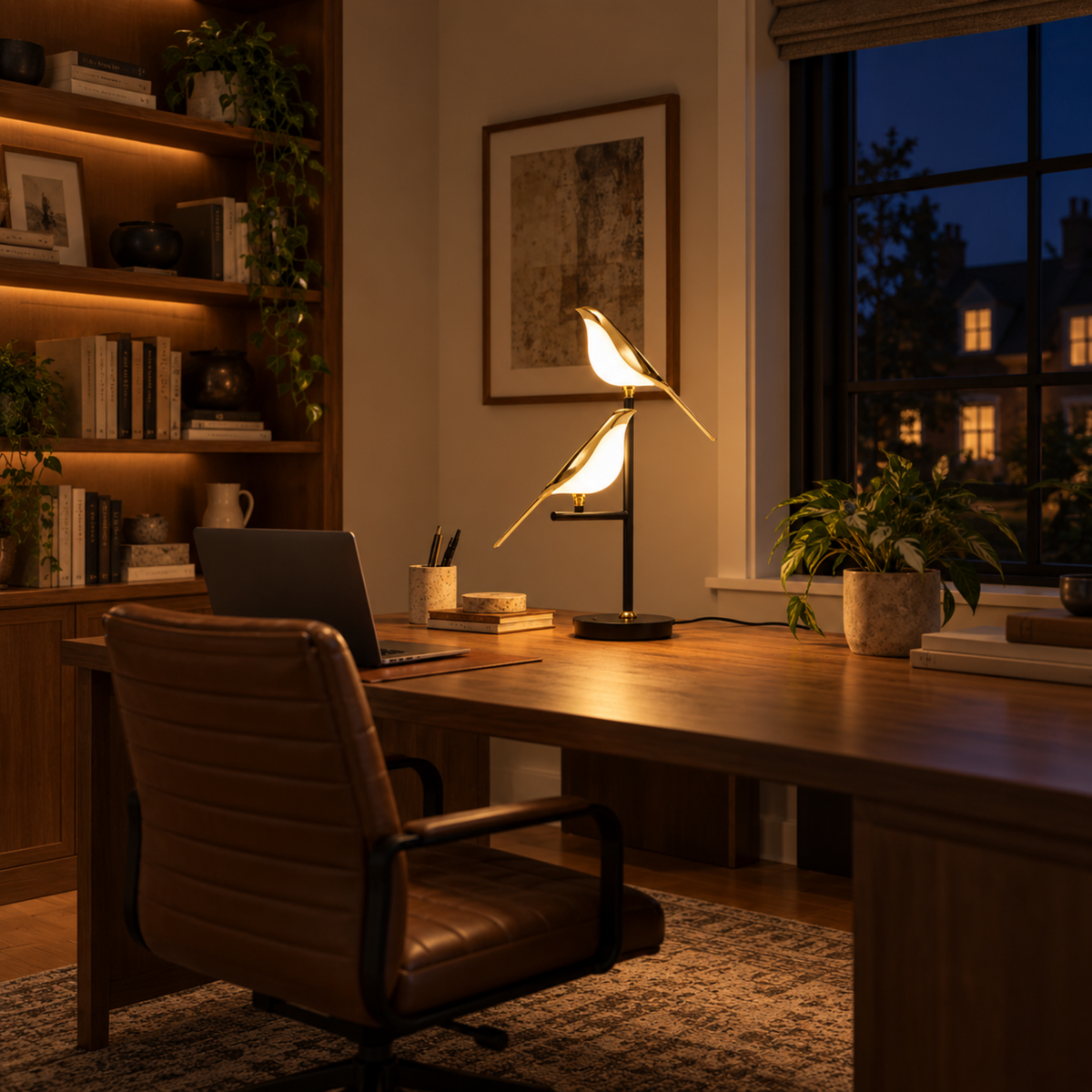 Nordic Golden Bird Table Lamp