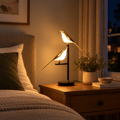 Nordic Golden Bird Table Lamp