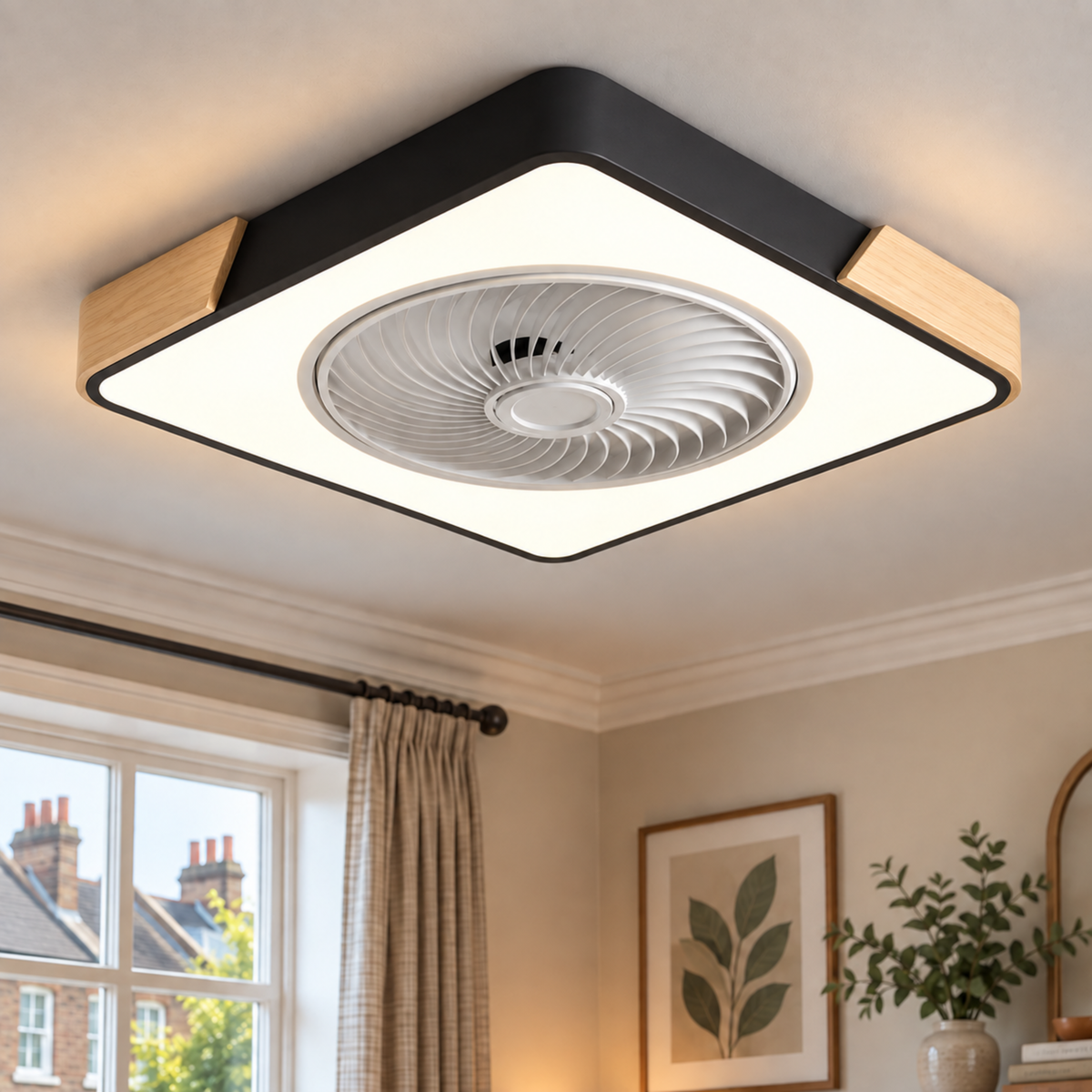Quiet Ceiling Fan with LED Light