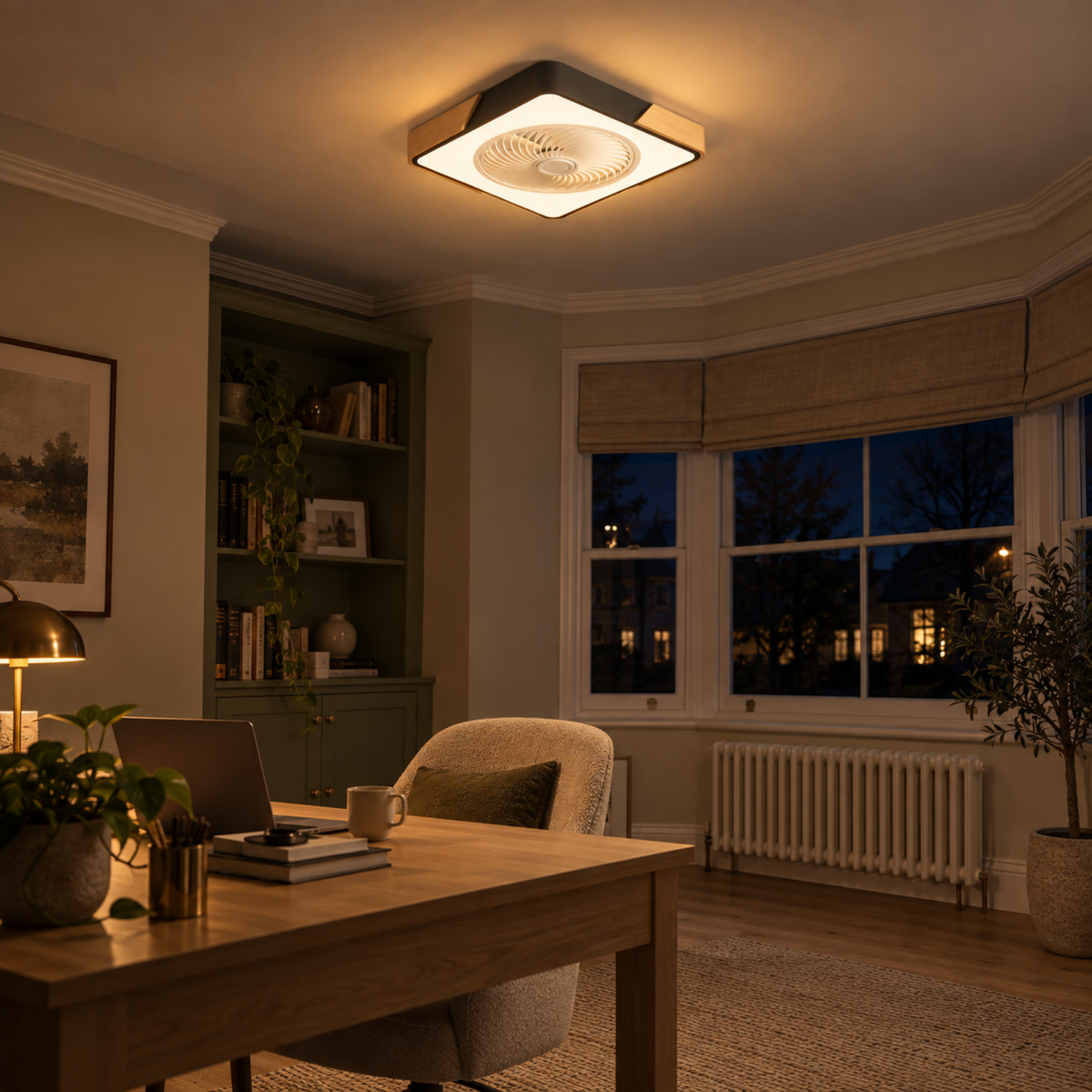 Quiet Ceiling Fan with LED Light