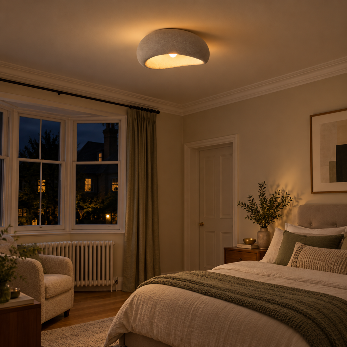 Minimalist Stone Look Ceiling Light