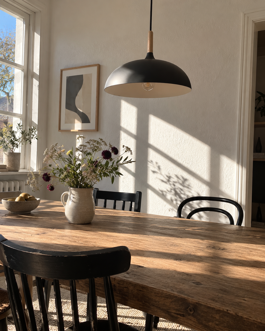 Lighting in a sunlit home interior