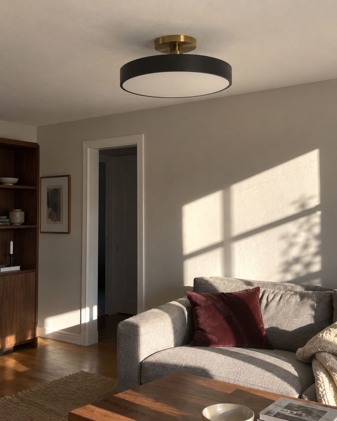 Lighting in a sunlit home interior
