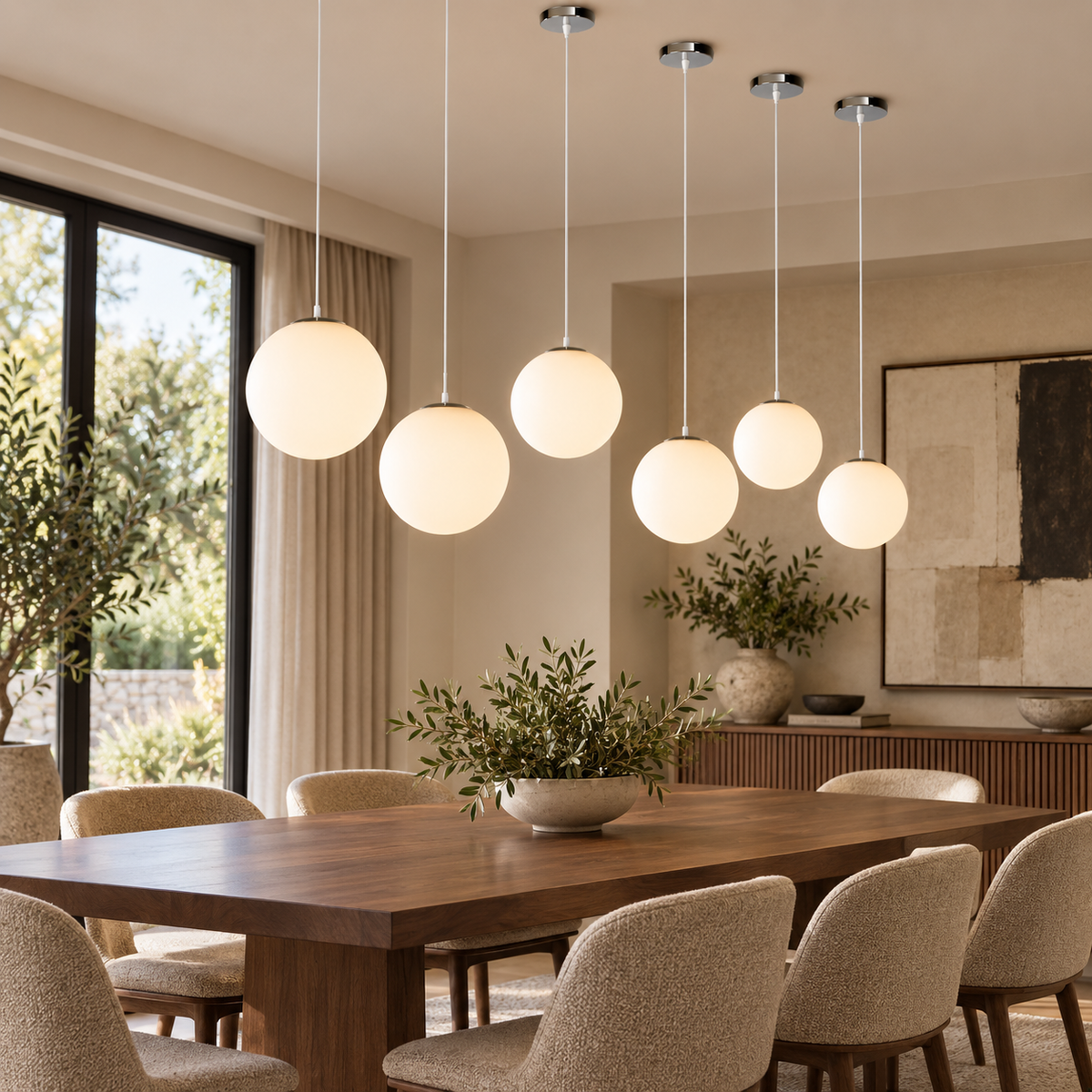 Pendant Light with Minimalist Globe Design – Reva Lights