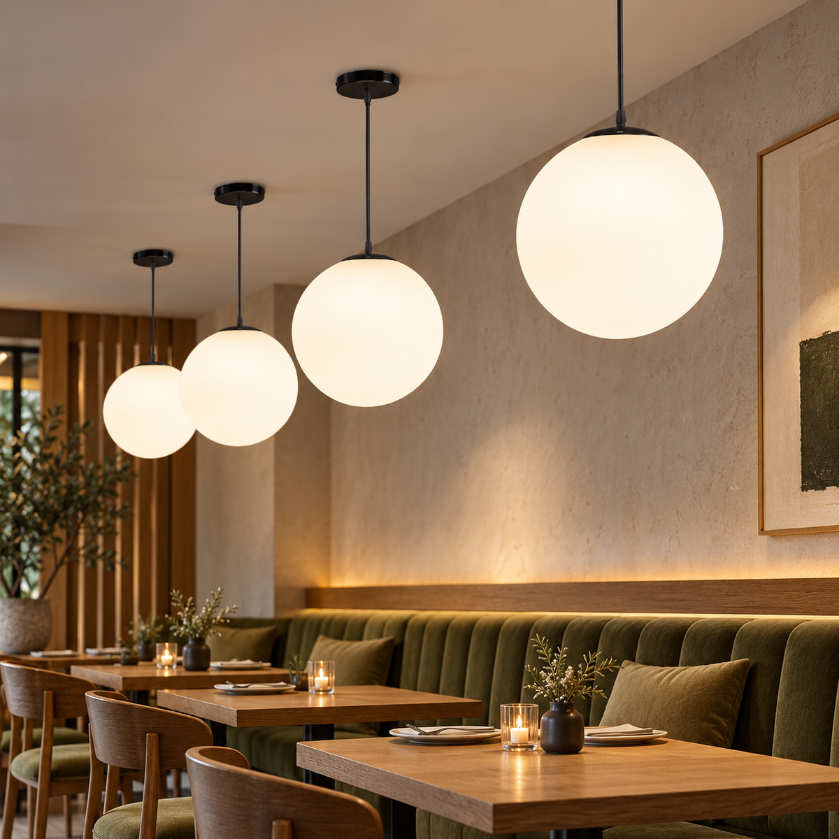 Pendant Light with Minimalist Globe Design – Reva Lights